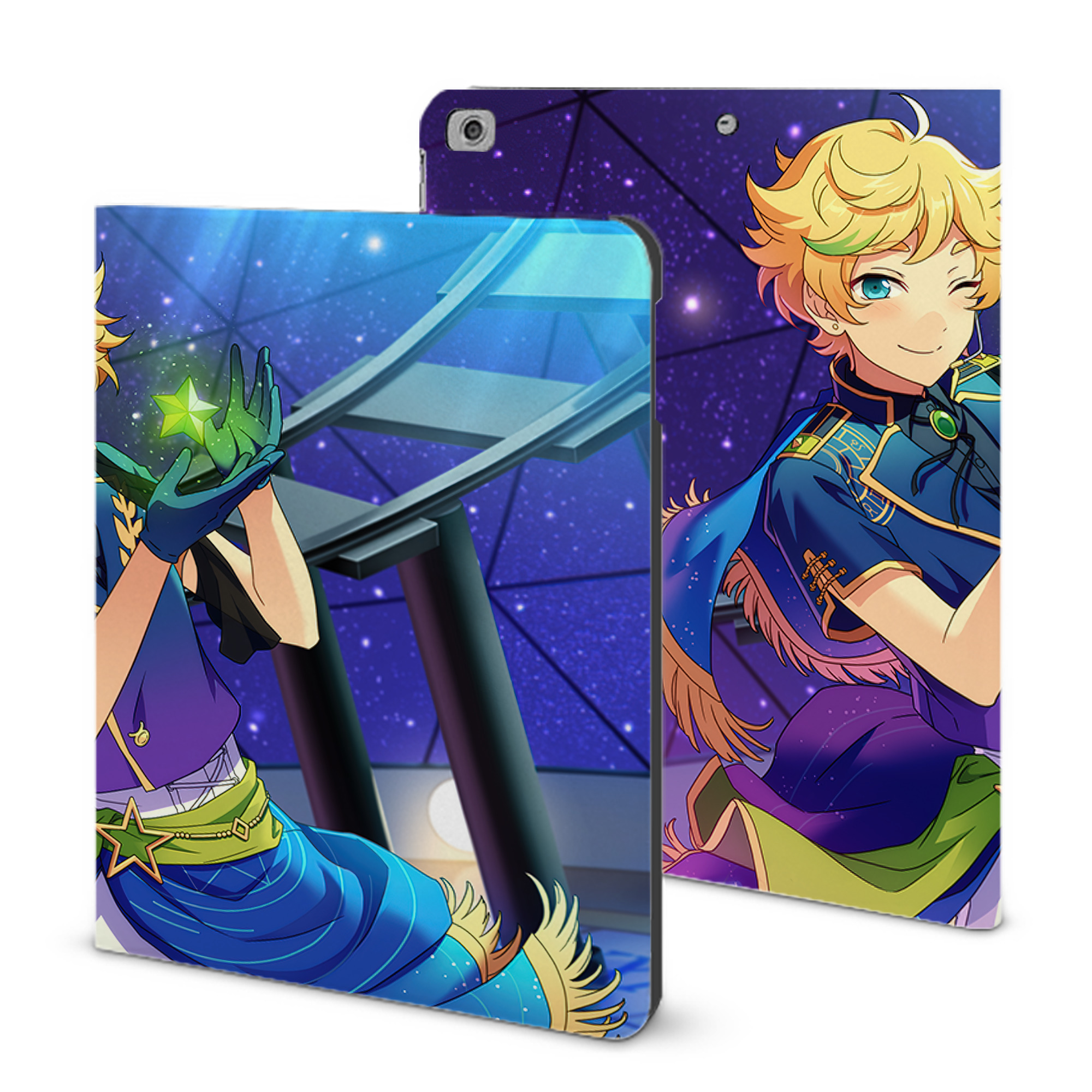 （画像用） あんさんぶるスターズ! Ensemble Stars IPad ケース ブック型 PUレザー TPU 耐衝撃 軽量 薄型 ペン収納なし 全面保護 IPad 各モデル対応